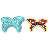 Hair Bow Cookie Cutter | Stamp | Stencil #1 Cookie Cutter Lady 2 Inch Small Cupcake Cutter + Stamp No