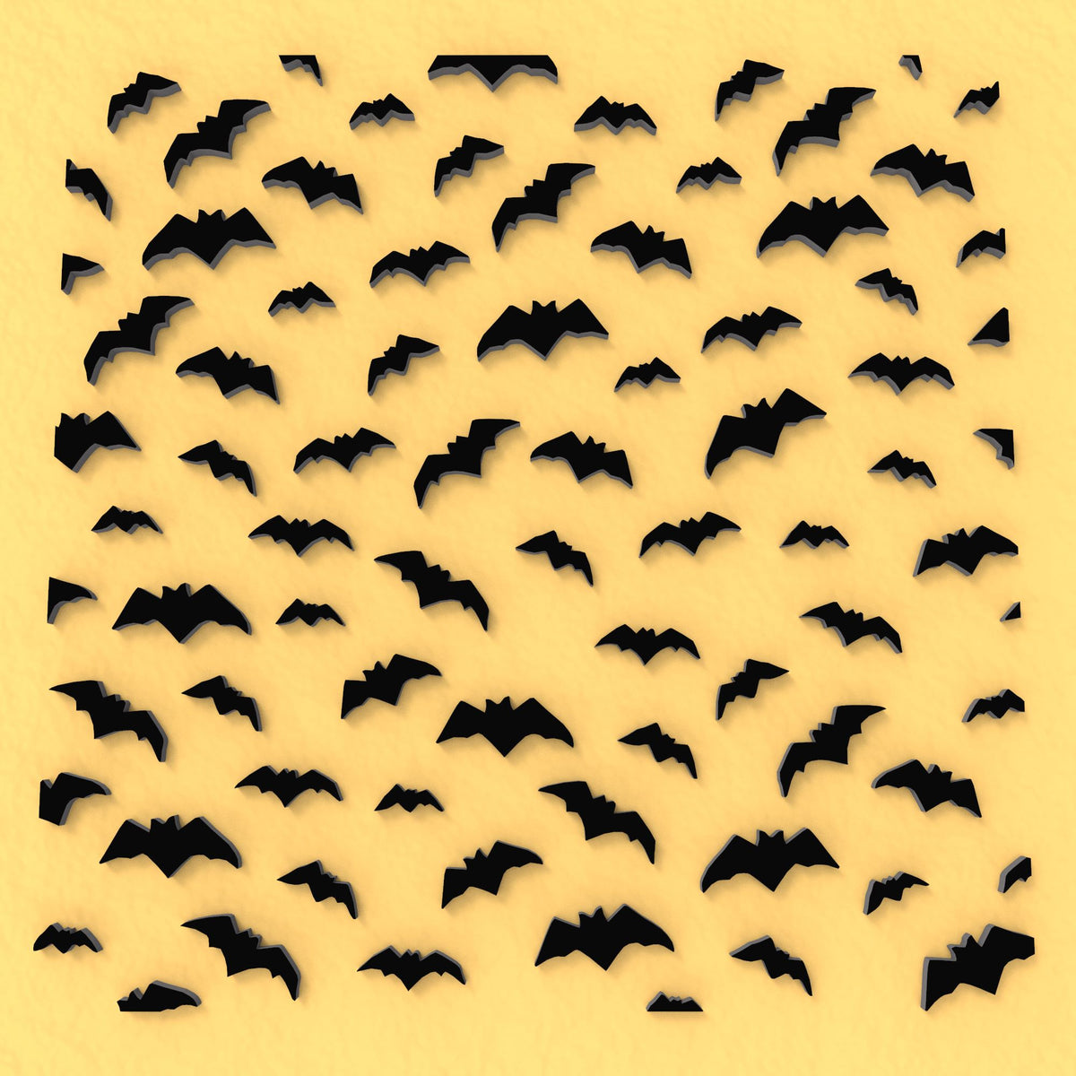 Halloween Bats Textured Pattern Debosser Cookie Cutter Lady 