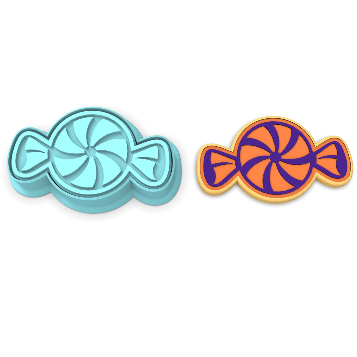 Halloween Candy Cookie Cutter Outline & Stamp 1
