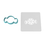 Halloween Candy Cookie Cutter Outline & Stamp 1