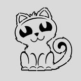 Halloween Cat Cookie Cutter | Stamp | Stencil #1 Halloween / Fall Cookie Cutter Lady 2 Inch Small Cupcake Stencil Only No