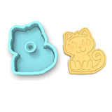 Halloween Cat Cookie Cutter | Stamp | Stencil #1 Halloween / Fall Cookie Cutter Lady 