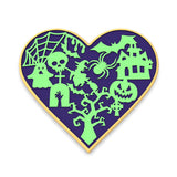 Halloween Heart Cookie Cutter | Stamp | Stencil #1