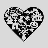 Halloween Heart Cookie Cutter | Stamp | Stencil #1