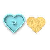 Halloween Heart Cookie Cutter | Stamp | Stencil #1