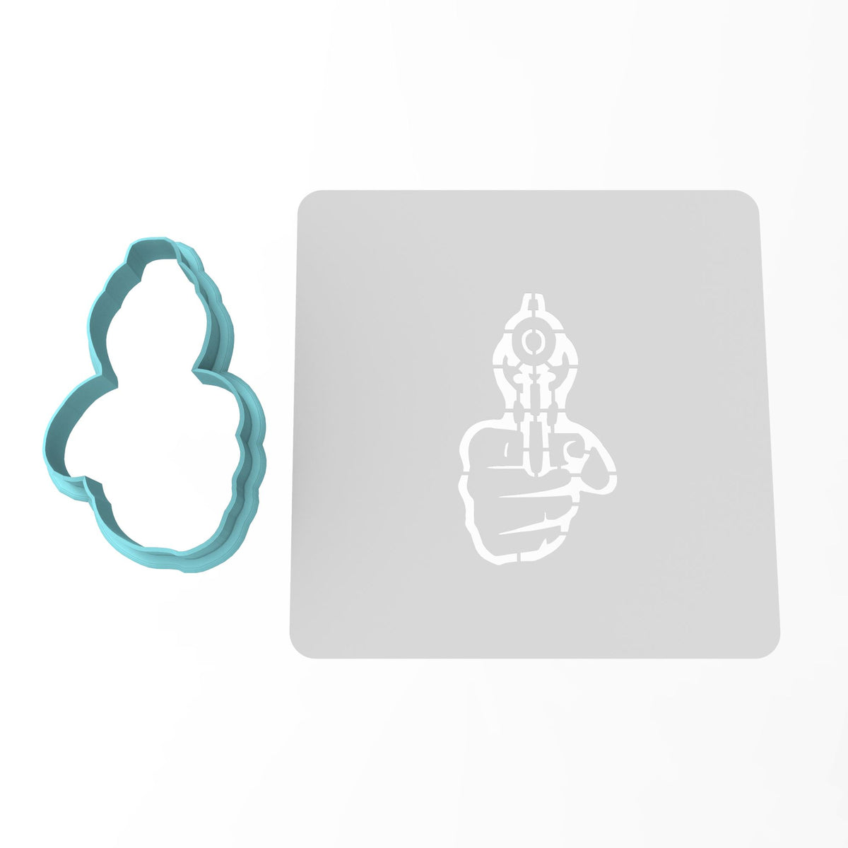 Handgun Cookie Cutter | Stamp | Stencil #1