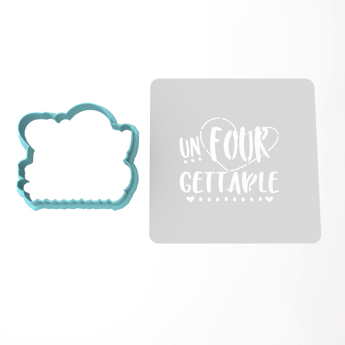 Happy 4th Birthday Cookie Cutter | Stamp | Stencil #1