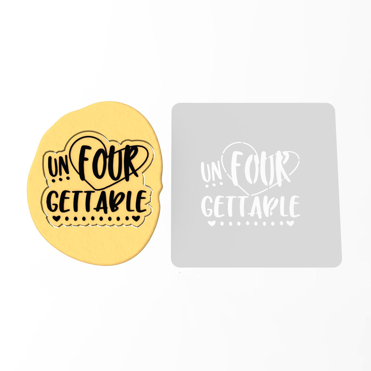 Happy 4th Birthday Cookie Cutter | Stamp | Stencil #1