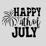 Happy 4th of July Cookie Cutter | Stamp | Stencil #1