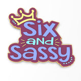 Happy 6th Birthday Cookie Cutter | Stamp | Stencil #1