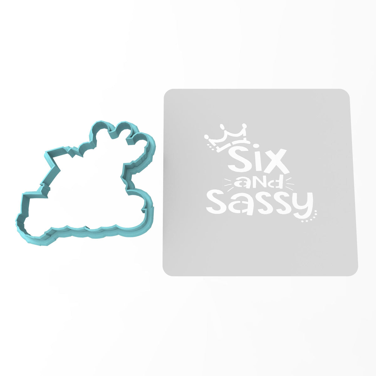 Happy 6th Birthday Cookie Cutter | Stamp | Stencil #1