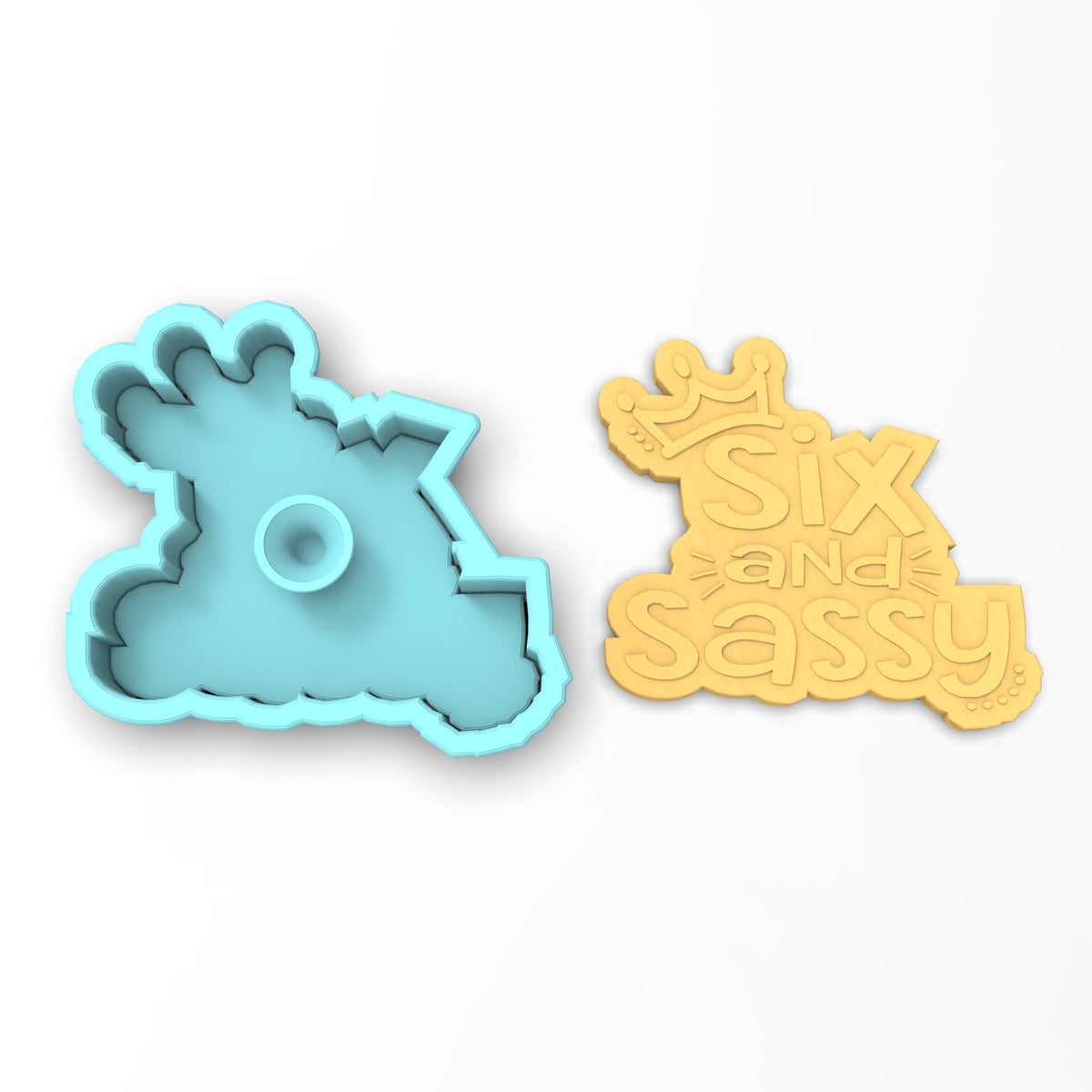 Happy 6th Birthday Cookie Cutter | Stamp | Stencil #1