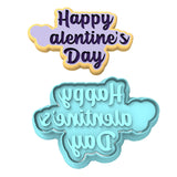 Happy alentine's Day Cookie Cutter | Stamp | Stencil #1 Wedding / Baby / V Day Cookie Cutter Lady MINI - 2 Inches (5cm) **BUNDLE** Cutter + Stamp 