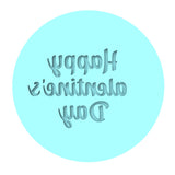 Happy alentine's Day Cookie Cutter | Stamp | Stencil #1 Wedding / Baby / V Day Cookie Cutter Lady MINI - 2 Inches (5cm) Debosser ONLY 