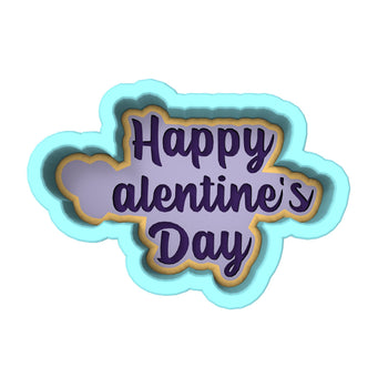 Happy alentine's Day Cookie Cutter | Stamp | Stencil #1 Wedding / Baby / V Day Cookie Cutter Lady 
