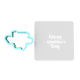 Happy alentine's Day Cookie Cutter | Stamp | Stencil #1 Wedding / Baby / V Day Cookie Cutter Lady MINI - 2 Inches (5cm) **BUNDLE** Cutter + Stencil 