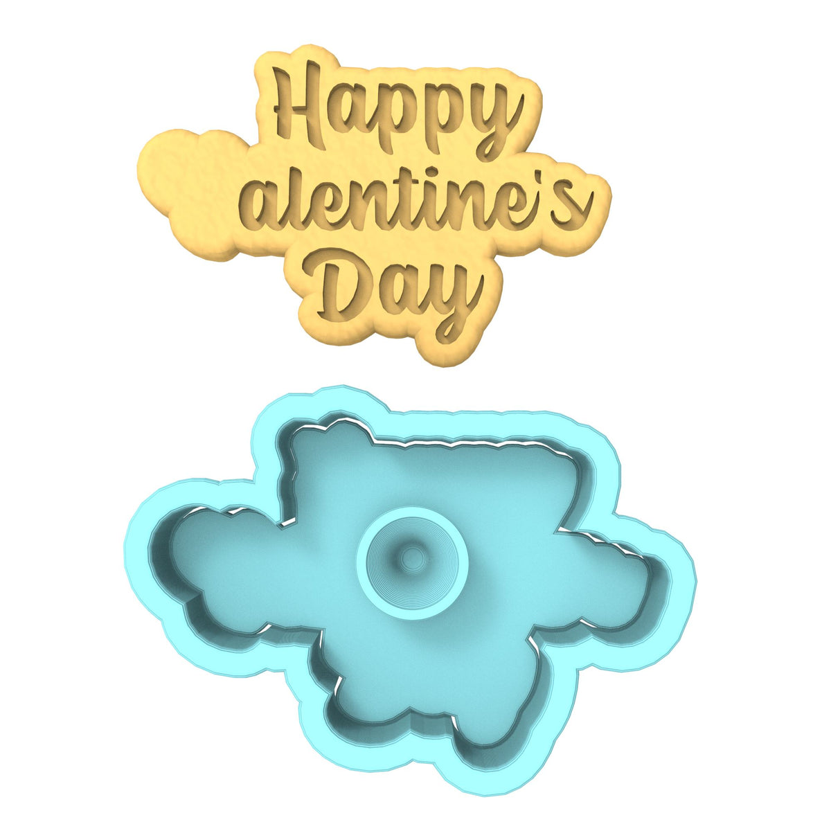 Happy alentine's Day Cookie Cutter | Stamp | Stencil #1 Wedding / Baby / V Day Cookie Cutter Lady 