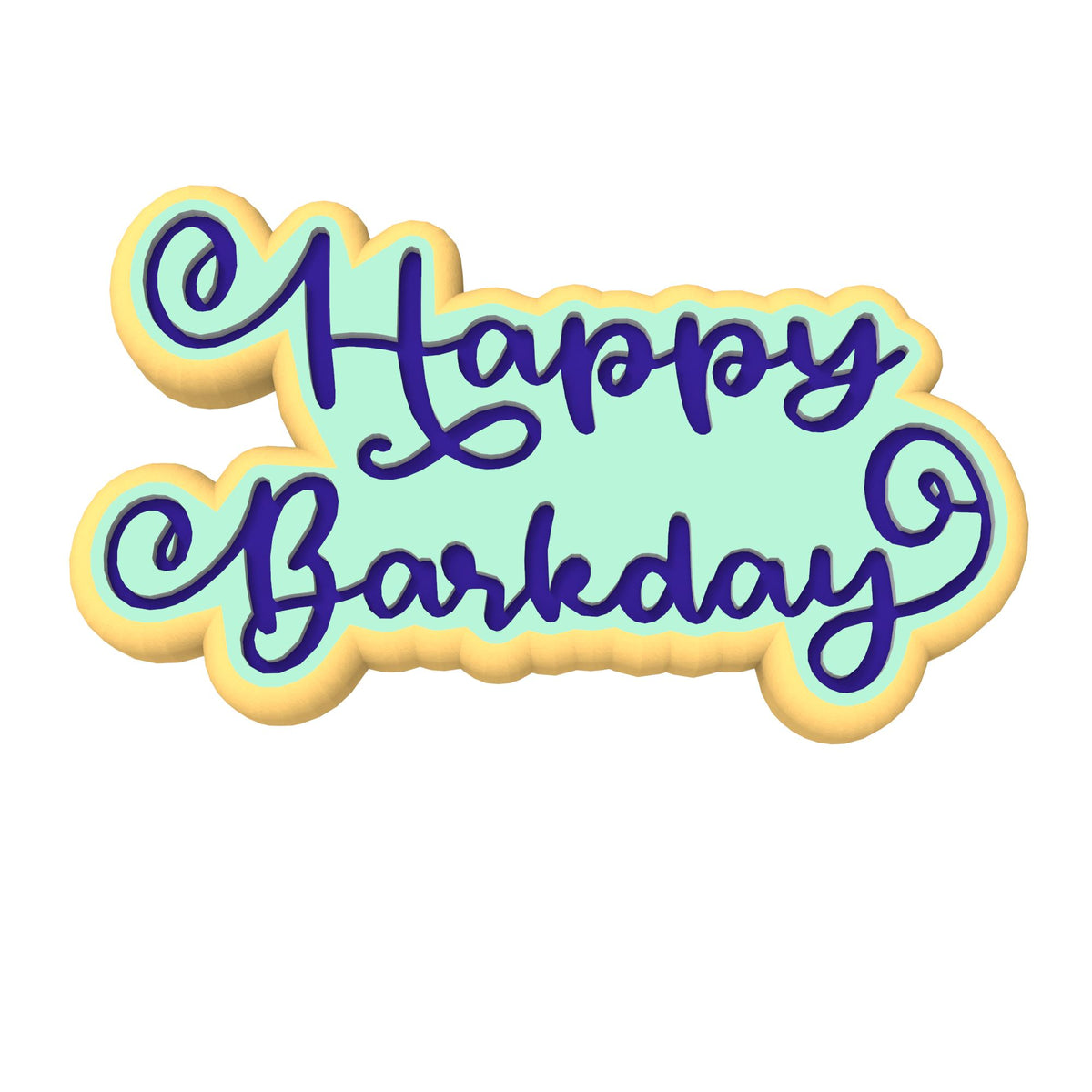 Happy Barkday Cookie Cutter | Stamp | Stencil #1