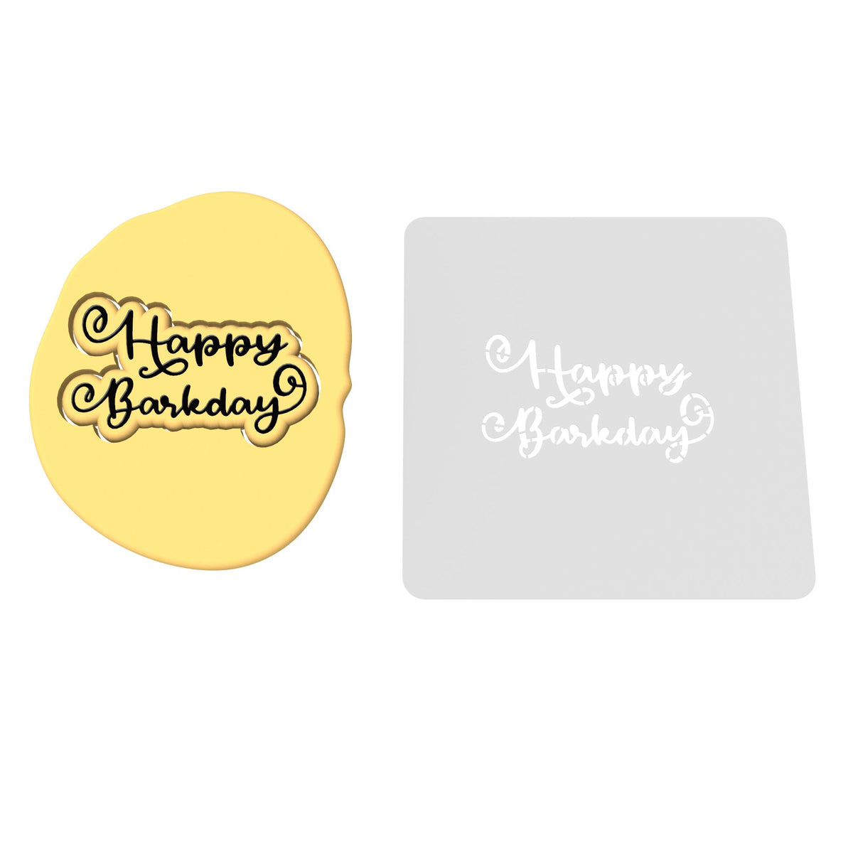 Happy Barkday Cookie Cutter | Stamp | Stencil #1
