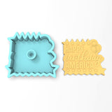Happy Birthday America Cookie Cutter | Stamp | Stencil #1