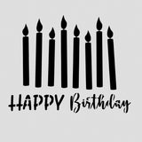 Happy Birthday Candles Cookie Cutter | Stamp | Stencil #1