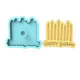 Happy Birthday Candles Cookie Cutter | Stamp | Stencil #1