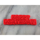 Happy Birthday Cookie Cutter  Outline & Stamp