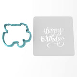 Happy Birthday Cookie Cutter | Stamp | Stencil #1