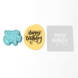Happy Birthday Cookie Cutter | Stamp | Stencil #1