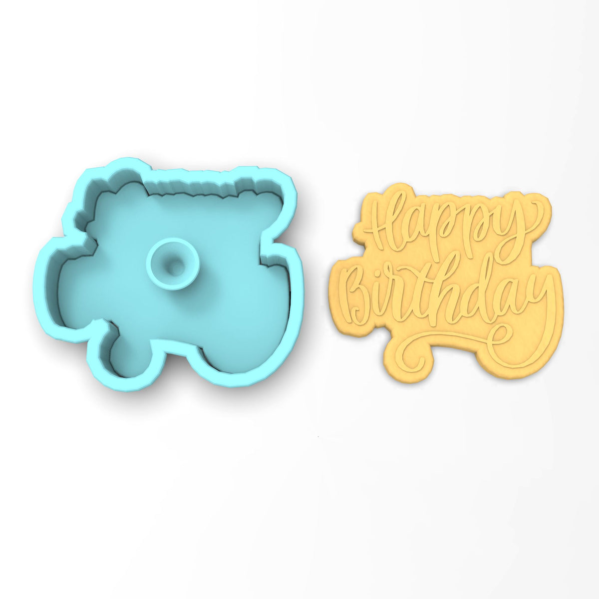 Happy Birthday Cookie Cutter | Stamp | Stencil #1