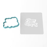 Happy Birthday Cookie Cutter | Stamp | Stencil #2