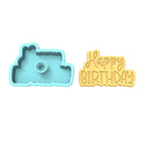 Happy Birthday Cookie Cutter | Stamp | Stencil #4