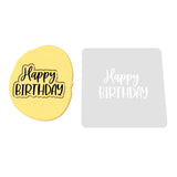 Happy Birthday Cookie Cutter | Stamp | Stencil #4