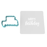 Happy Birthday Cookie Cutter | Stamp | Stencil #5
