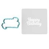Happy Birthday Cookie Cutter | Stamp | Stencil #6