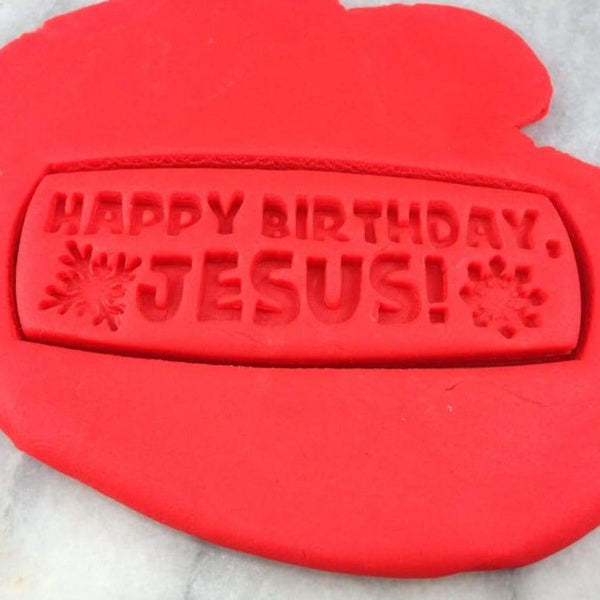 Happy Birthday Jesus Cookie Cutter  Outline & Stamp