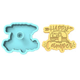 Happy Camper Cookie Cutter | Stamp | Stencil #2 Boys/ Army / Outdoorsman Cookie Cutter Lady 