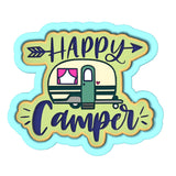 Happy Camper Cookie Cutter | Stamp | Stencil #2 Boys/ Army / Outdoorsman Cookie Cutter Lady 
