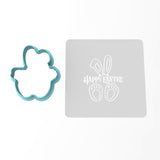 Happy Easter Bunny Cookie Cutter | Stamp | Stencil #1