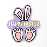 Happy Easter Bunny Cookie Cutter | Stamp | Stencil #1