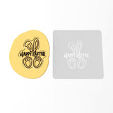 Happy Easter Bunny Cookie Cutter | Stamp | Stencil #1
