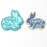 Happy Easter Bunny Cookie Cutter | Stamp | Stencil #4