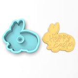 Happy Easter Bunny Cookie Cutter | Stamp | Stencil #4