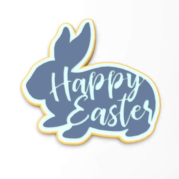 Happy Easter Bunny Cookie Cutter | Stamp | Stencil #4