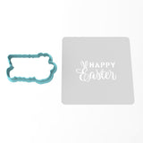 Happy Easter Bunny Ears Cookie Cutter | Stamp | Stencil #1