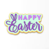Happy Easter Bunny Ears Cookie Cutter | Stamp | Stencil #1