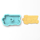 Happy Easter Bunny Ears Cookie Cutter | Stamp | Stencil #1
