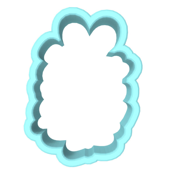 Happy Easter Bunny Ears Hearts Cookie Cutter | Stamp | Stencil Animals & Dinosaurs Cookie Cutter Lady MINI - 2 Inches (5cm) Cookie Cutter ONLY (Outline) 