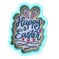 Happy Easter Bunny Ears Hearts Cookie Cutter | Stamp | Stencil Animals & Dinosaurs Cookie Cutter Lady 