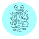 Happy Easter Bunny Ears Hearts Cookie Cutter | Stamp | Stencil Animals & Dinosaurs Cookie Cutter Lady MINI - 2 Inches (5cm) Debosser ONLY 